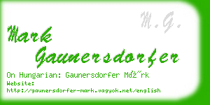 mark gaunersdorfer business card